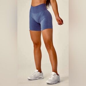 NVGTN Pro Seamless Bike Shorts Slate Blue | Medium Sculpting Gym Shorts